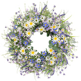 DIYFLORU wreath on front door showing welcoming curb appeal