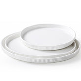 Dizada front view of three platters showing elegant packaging and presentation benefit