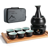 Dltsli front packaging of sake set, protective box and complete contents for safe transport