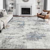DMOYEST front view of 8x10 rug showing full abstract design and modern look