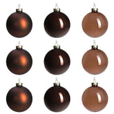 DN DECONATION front packaging showing nine brown glass ornaments, easy storage benefit
