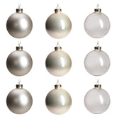 DN DECONATION front packaging showing nine champagne baubles and protective box for safe storage