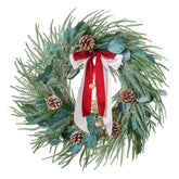 DN DECONATION wreath on front door showing festive curb appeal