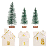 DN DECONATION assembled set front view showing complete village and festive look