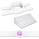 DNShorix front packaging showing 100ft track and included clips, simplifies install