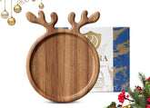 Dofira antler platter front view showing festive serving surface and charm
