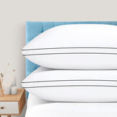 DolceLuna front packaging showing two queen pillows, clear hotel-style presentation and value