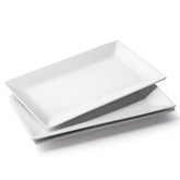 DOWAN front view of 14-inch rectangular platter shows clean serving surface and presentation benefit