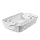 DOWAN box showing soft white bakeware set, durable and gift-ready