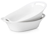 DOWAN oval bowl front view showing capacity and clean finish for elegant serving