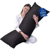 DOWNCOOL front view of full body pillow showing shape and comfort benefits