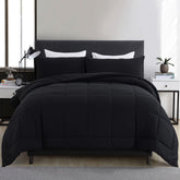 DOWNCOOL front view of twin comforter set showing neat packaging and design benefit: ready-to-use