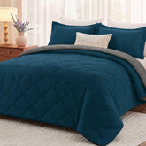 downluxe front view of comforter set showing full king coverage and color