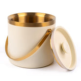DRAMNYO front view ice bucket showing elegant beige-white finish and durable build