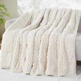 Drewin front view of queen blanket showing style and coverage benefit