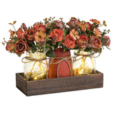 DUOER front view showing jars and tray, adds farmhouse charm
