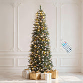 DWVO full Kingswood fir tree front view showing slim design and festive benefit