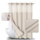eacheope front cream curtain full length showing elegant coverage and privacy