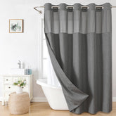 eachope front view showing charcoal fabric curtain and elegant finish