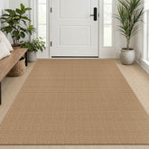 EARTHALL front view of 4x6 orange tan brown rug showing warm tones and cozy appeal