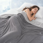 Eastsora comforter front view showing queen gray cover and neat finish, cooling benefit