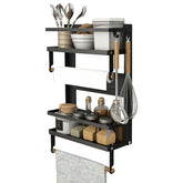 EASTTOWEST front view matte black rack showing tidy storage benefit