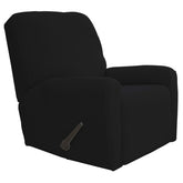 Easy-Going front view of black recliner cover showing neat fitted look and protection