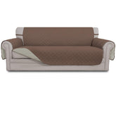 Easy-Going front view showing brown beige reversible cover and protection benefits