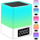 Ebhako front view showing speaker, clock display and lamp for bedside convenience