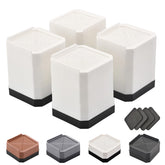EclatBain front packaging showing white bed risers and included parts, adds storage