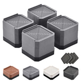 EclatBain front view of four gray risers showing compact packaging and durability