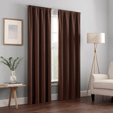 Eclipse Kendall front panel in chocolate showing full-length blackout benefit
