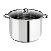 Ecolution stock pot front view showing capacity and polished finish for reliable cooking
