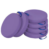 ECR4Kids front view of purple round cushion showing seat shape and comfort