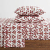 Eddie Bauer king flat sheet front view showcasing pattern and warmth