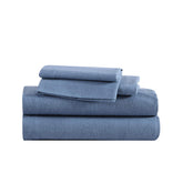 Eddie Bauer front view of queen sheet set showing pattern and neat styling
