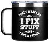 Edizzone front view mug showing durable stainless steel and practical design