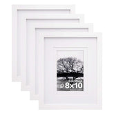 Egofine front view of four white frames showing clean display benefit