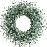 egolot front door wreath shown hung, enhances curb appeal