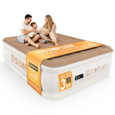 EISENFUER front view of raised queen mattress showing comfortable elevated height