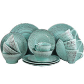 Elama front view of turquoise set showing full pieces and coastal style benefit