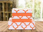 Elegant Comfort front packaging showing joyful orange sheets and product benefits