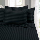Elegant Comfort front packaging of king black sheet set showing contents and benefit of complete set