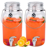 eleganttime front view showing two glass dispensers and party-ready presentation benefit