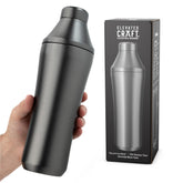 Elevated Craft front view gunmetal shaker showing sleek finish and professional look