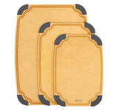 Elihome front view of the three cutting boards set, clear organization benefit