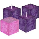 Elite Holiday Products front packaging showing four wrapped Advent candles and gift box benefit: secure shipping