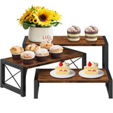 ELITEROO front view of three-tier stand showing rustic display appeal