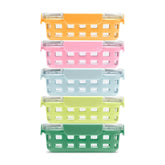 Ello Duraglass front packaging showing full 5‑pack for organized meal prep