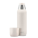 Ello Therma front view in cream showing sleek bottle and capacity benefit